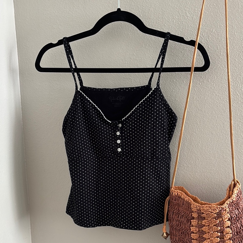 john galt (brandy melville) cute navy tank top